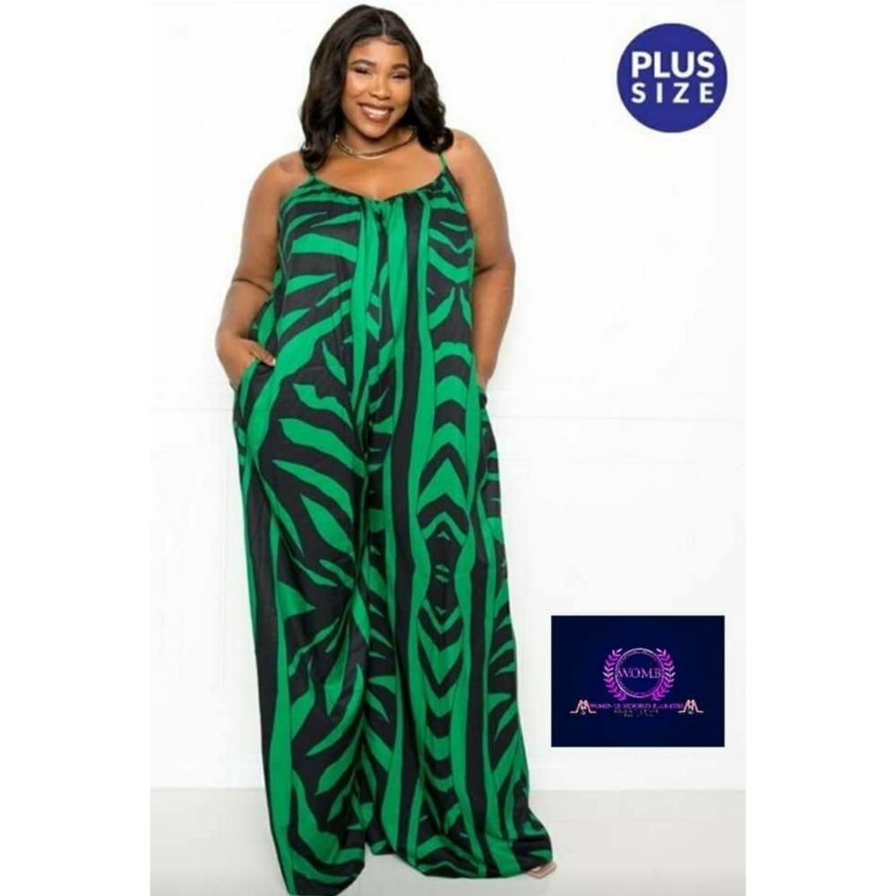 New Plus Size Spaghetti Strap Jumpsuit